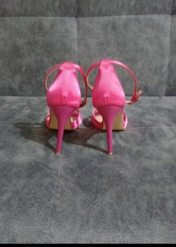 37 Beden pembe Renk Kadın Pembe Stiletto Topuklu Gece Ayakkabısı