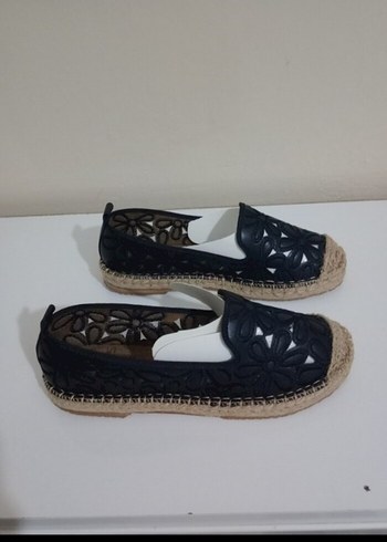 Siyah Dantel Detaylı Kadın Dolgu Topuk Espadril - Görsel 2