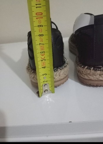 Siyah Dantel Detaylı Kadın Dolgu Topuk Espadril - Görsel 5