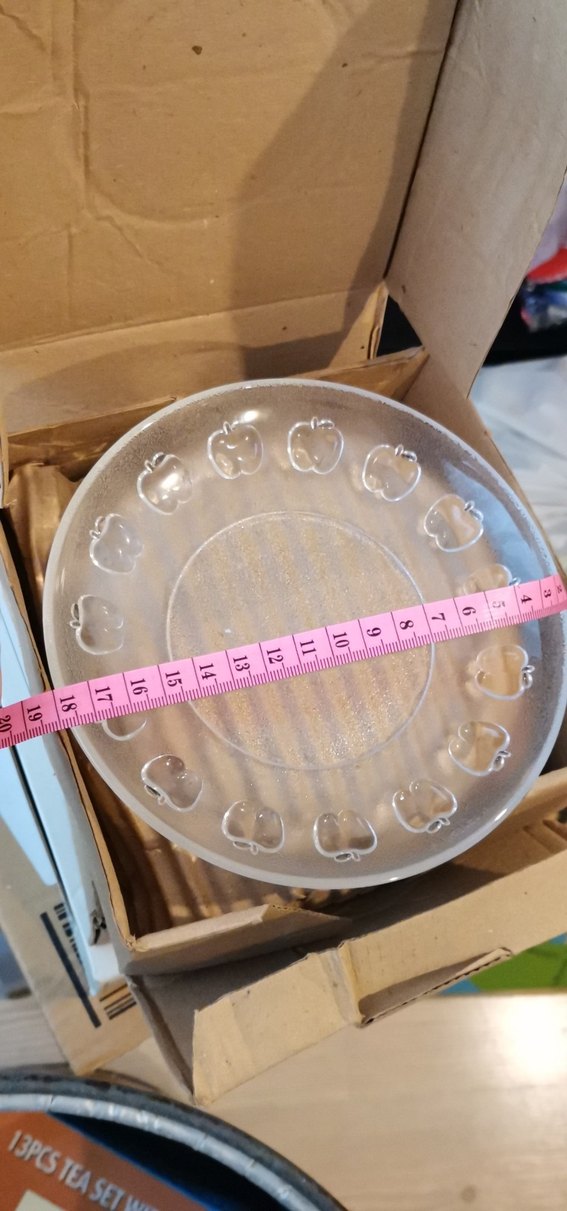 Elma Desenli Cam Tabak - Görsel 2