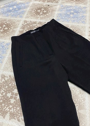 Yuksek bel kumaş ofis pantolonu - Görsel 6