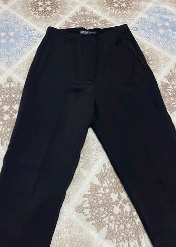 Yuksek bel kumaş ofis pantolonu - Görsel 2