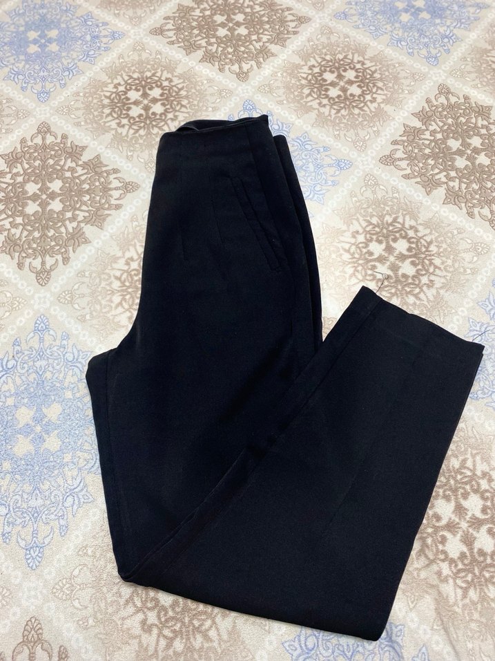 Yuksek bel kumaş ofis pantolonu - Görsel 3