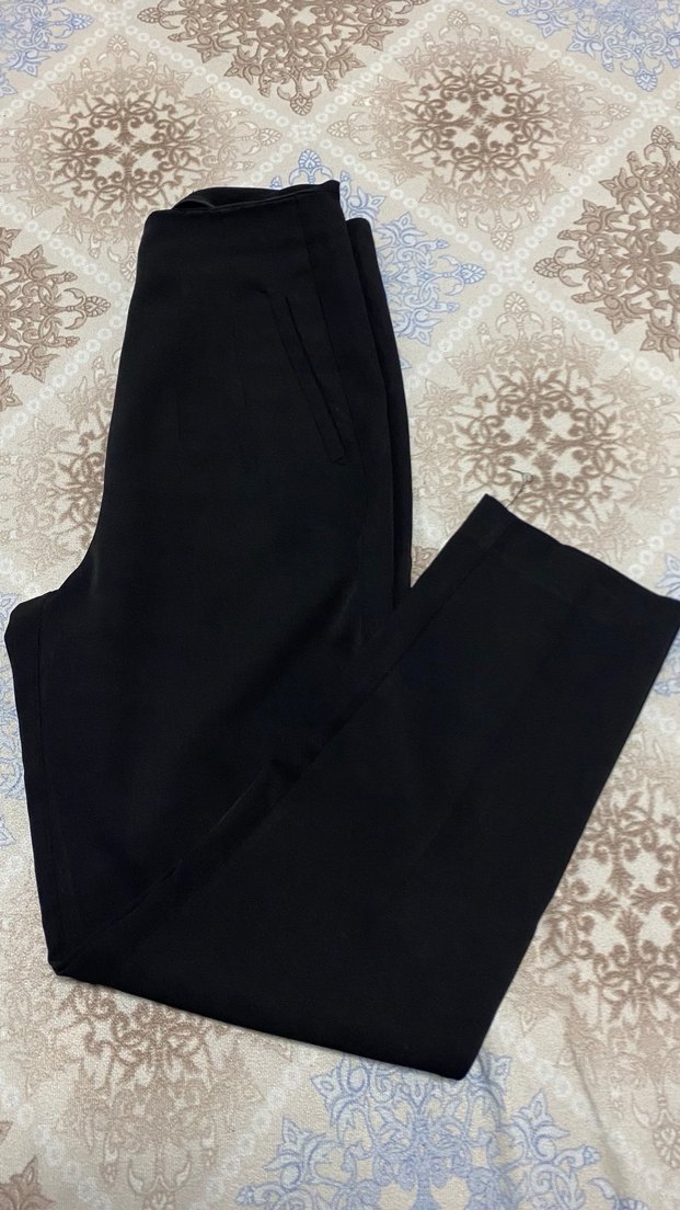 Yuksek bel kumaş ofis pantolonu - Görsel 4