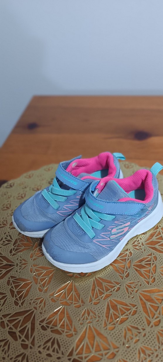 Kız Çocukları İçin Renkli Mavi Spor Ayakkabı - Görsel 5