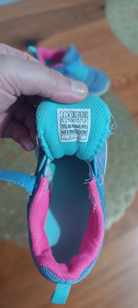 Kız Çocukları İçin Renkli Mavi Spor Ayakkabı - Görsel 4