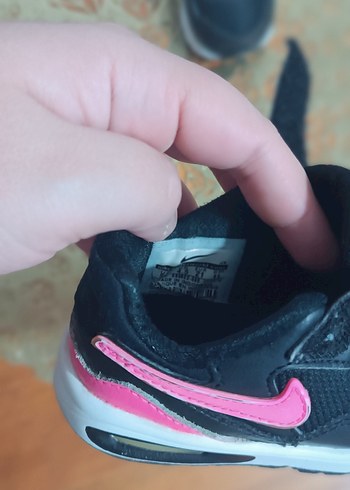 Kız Çocuk Siyah-Pembe Spor Ayakkabı Velcro - Görsel 4