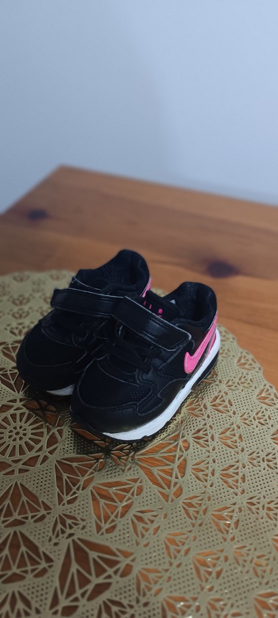 Kız Çocuk Siyah-Pembe Spor Ayakkabı Velcro - Görsel 2