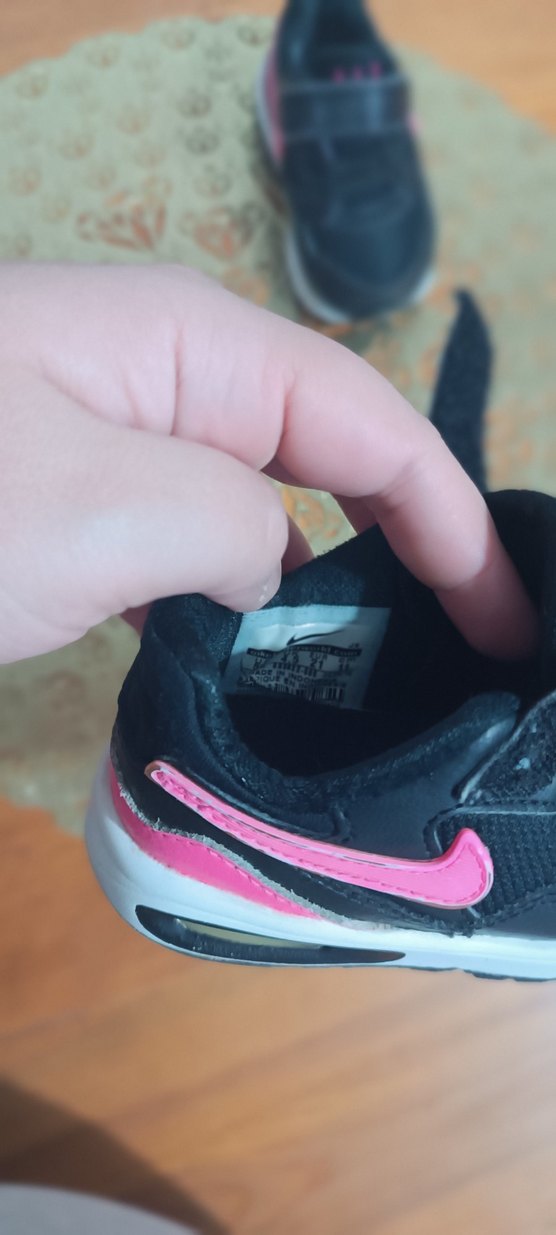 Kız Çocuk Siyah-Pembe Spor Ayakkabı Velcro - Görsel 4