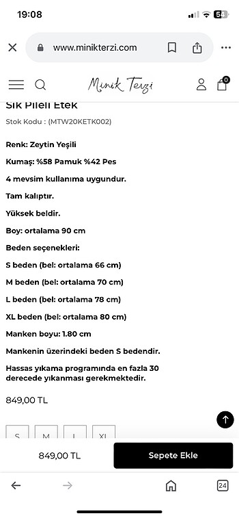 Diğer Minik terzi etek