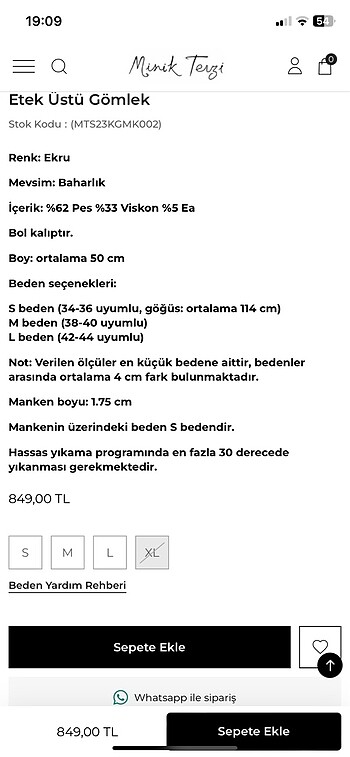 Diğer Minik terzi ekru gömlek