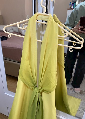 Zara Düğümlü Uzun Elbise - Görsel 7