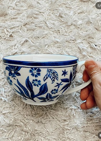 Hm home mavi kuşlu 2 fincan 2 tabak set - Görsel 5