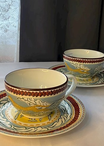 Hm home 2 tabak 2 fincan kupa leoparlı - Görsel 2