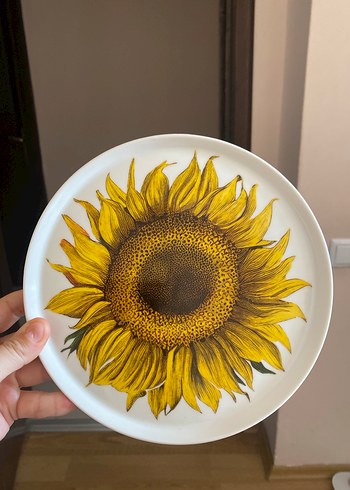 Hm Home Ayçiçeği ve Karanfil Desenli Pasta Tabakları - Görsel 2