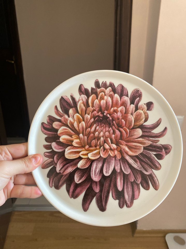 Hm Home Ayçiçeği ve Karanfil Desenli Pasta Tabakları - Görsel 3