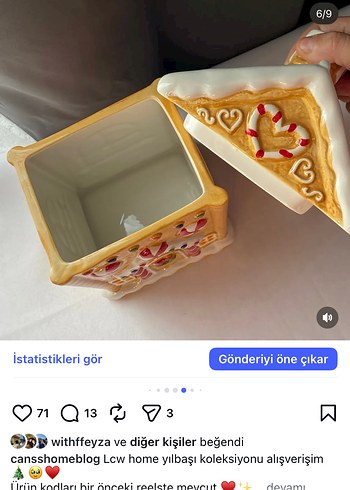 Lcw home yılbaşı temalı ev şeklinde kurabiye kavanozu - Görsel 4