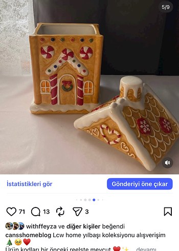 Lcw home yılbaşı temalı ev şeklinde kurabiye kavanozu - Görsel 3