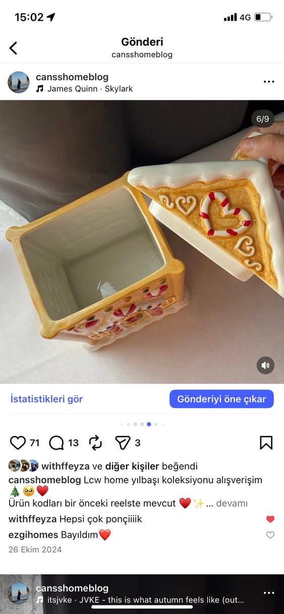 Lcw home yılbaşı temalı ev şeklinde kurabiye kavanozu - Görsel 4