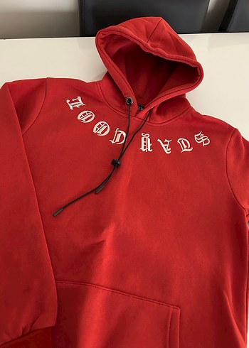 Diğer Kapüşonlu Kırmızı Erkek Sweatshirt