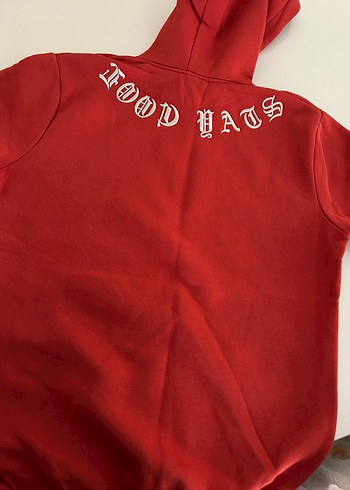 xl Beden Kapüşonlu Kırmızı Erkek Sweatshirt