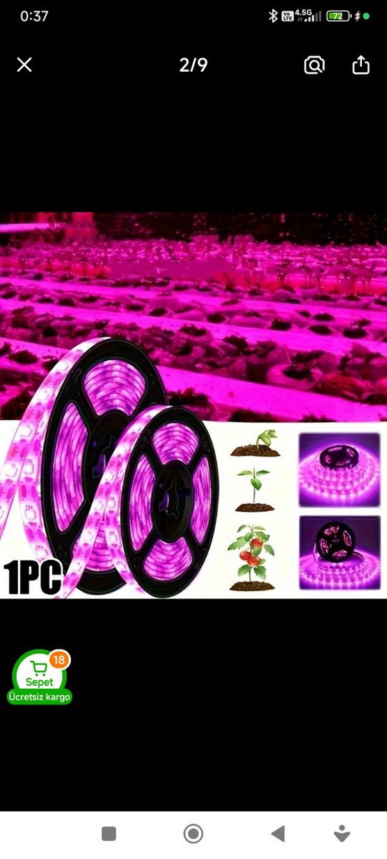 bitki büyütme UV ışık - Görsel 3