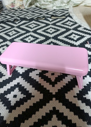Pastel Pembe Katlanabilir Manikür Sehpası - Görsel 3