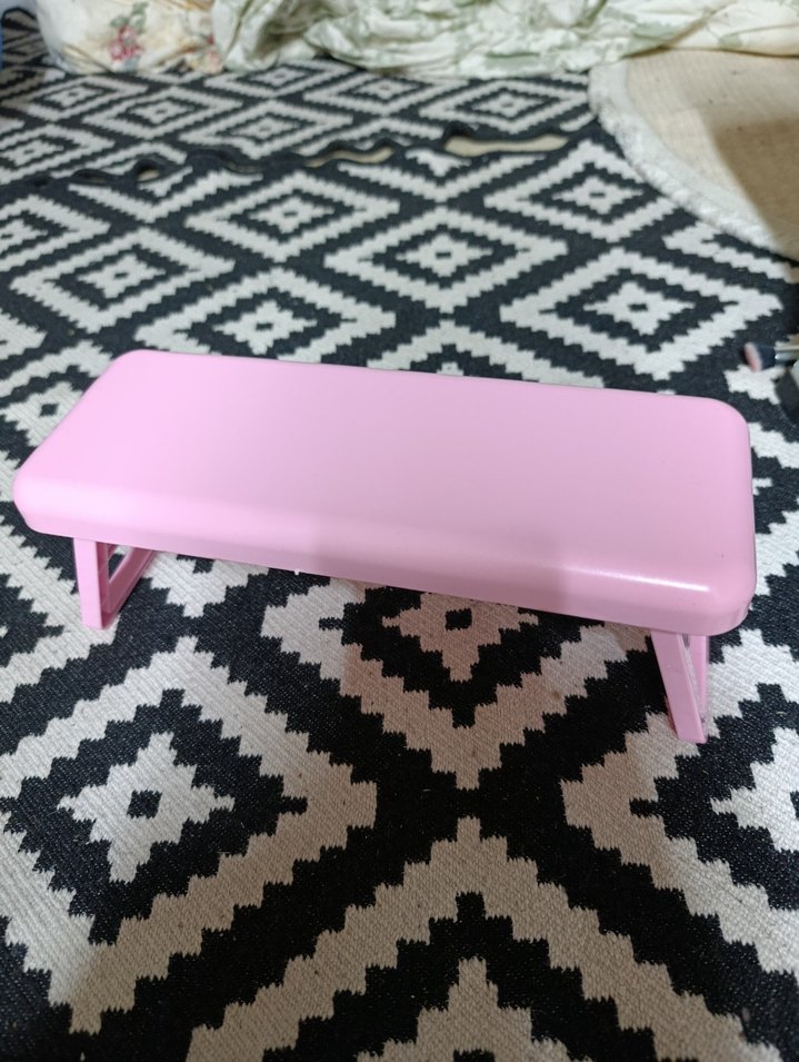 Pastel Pembe Katlanabilir Manikür Sehpası - Görsel 3