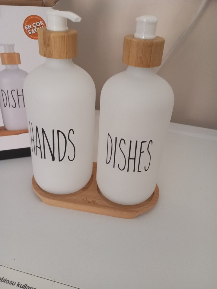 Beyaz El ve Bulaşık Sıvı Sabunluk Seti - Görsel 5