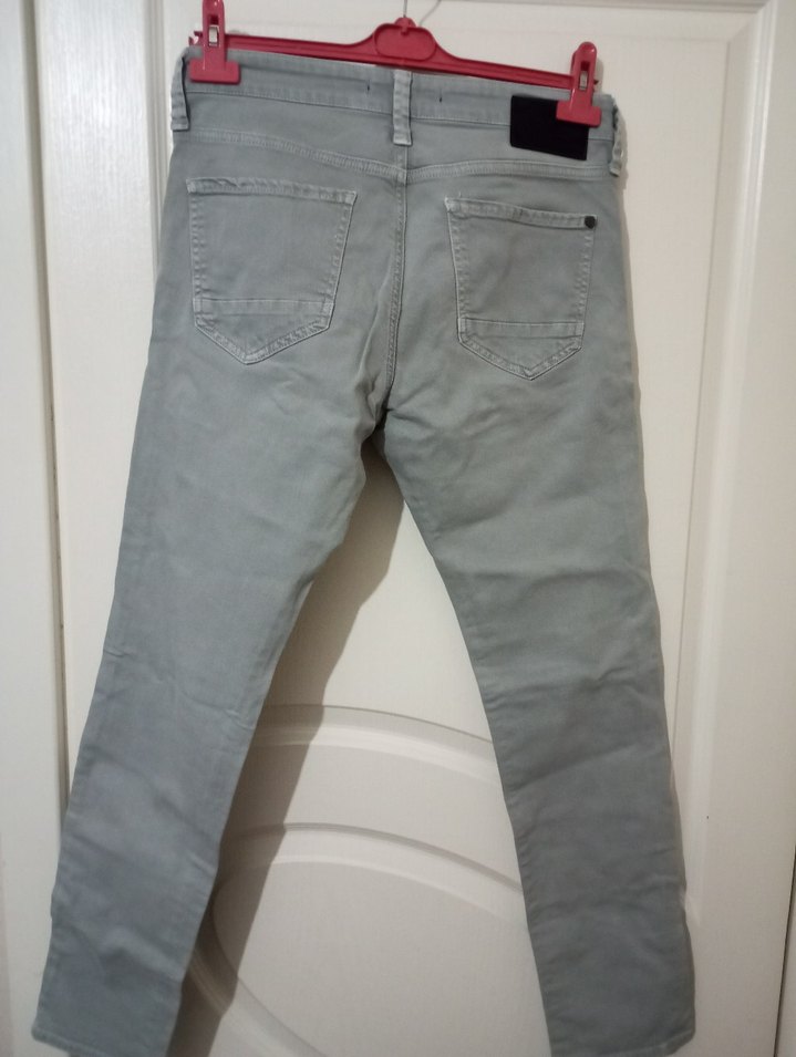 Gri Regular Fit Erkek Denim Pantolon - Görsel 3