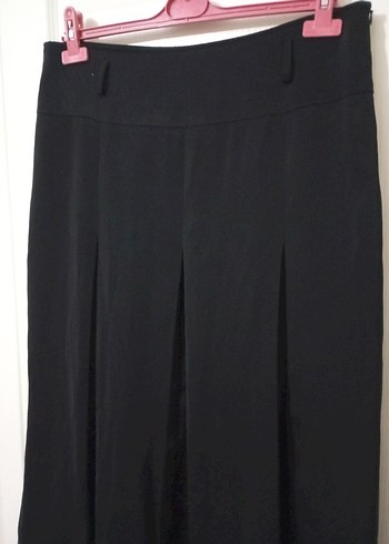 Kadın Siyah Piliseli Midi Etek - Görsel 3