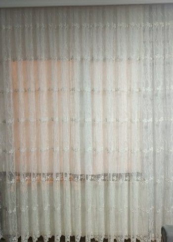 Beyaz Nakışlı Bohem Perde - Görsel 6