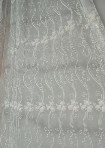 Beyaz Nakışlı Bohem Perde - Görsel 5