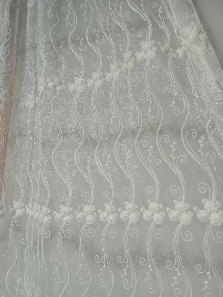 Beyaz Nakışlı Bohem Perde - Görsel 5