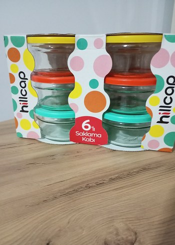 Renkli 6'lı Cam Saklama Kabı Seti