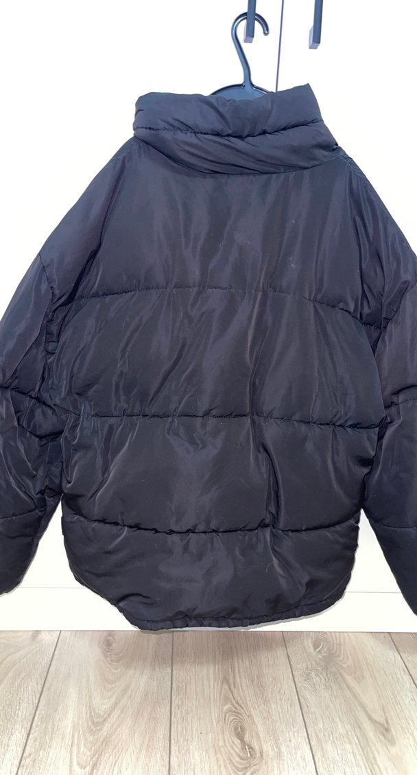 Siyah Fermuarlı Kadın Kışlık Mont - Görsel 5