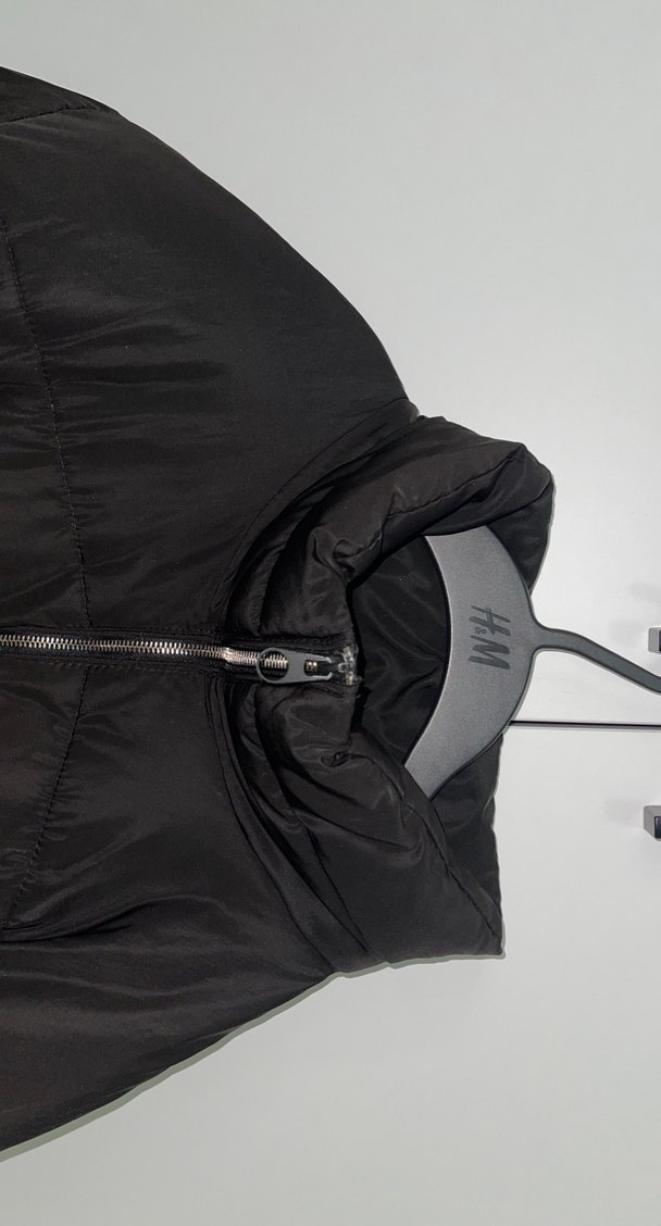 Siyah Fermuarlı Kadın Kışlık Mont - Görsel 3