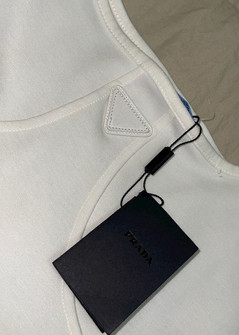 Beyaz kareYaka Kadın Elbise - Görsel 2