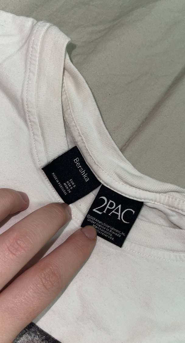 2PAC Baskılı Beyaz Erkek Tişört - Görsel 2