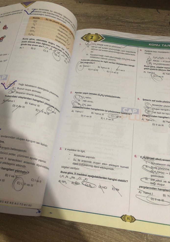 10. Sınıf Çap Plus Kimya Soru Bankası - Görsel 3
