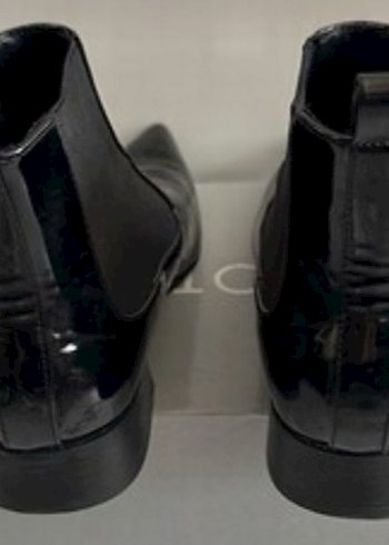 ZARA MARKA  Parlak Siyah Rugan Stiletto Bot - Görsel 6