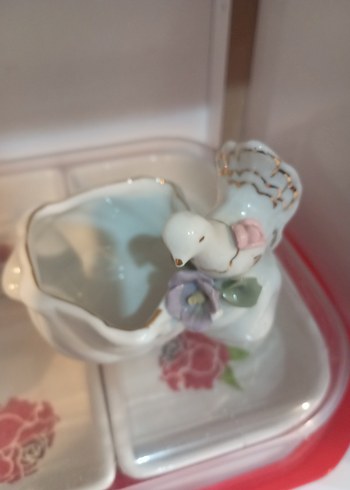 Pastel Renkli Kuşlu Seramik Biblo - Görsel 2