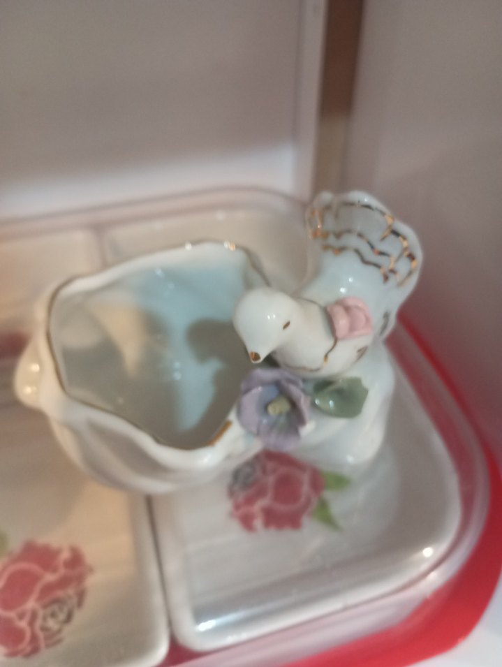 Pastel Renkli Kuşlu Seramik Biblo - Görsel 2