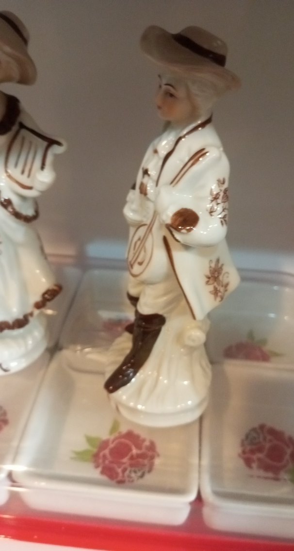 VİNTAGE Klasik Beyaz Figürin Çift - Görsel 4