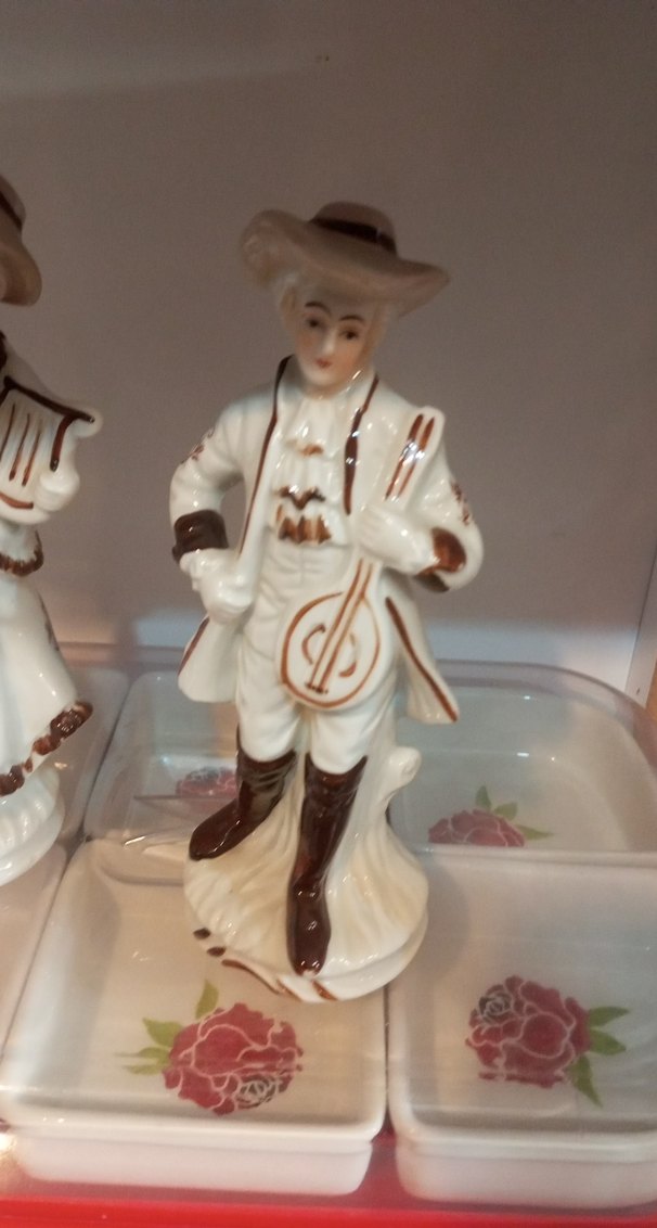 VİNTAGE Klasik Beyaz Figürin Çift - Görsel 3