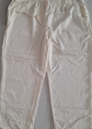 Bej Kadın Rahat Kesim Midi Pantolon