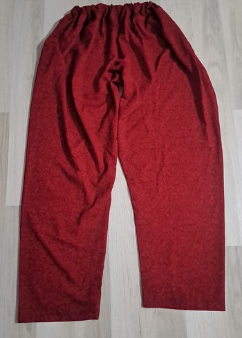 Bordo Kadın Rahat Kesim Kumaş Pantolon