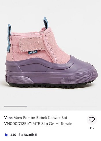 Vans Vans Kız Bebek Pembe Bot Velcro