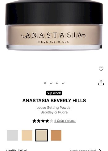 Anastasia Beverly Hills Sabitleyici Pudra -vanilla