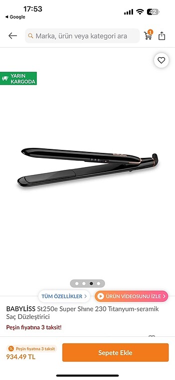 Babyliss Düzleştirici